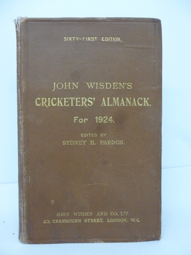 1924 wisden original verlag - 1924,