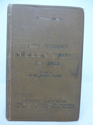1933 verlag gebunden wisden - gebunden,