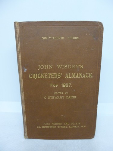 1927 wisden original verlag - 1927,